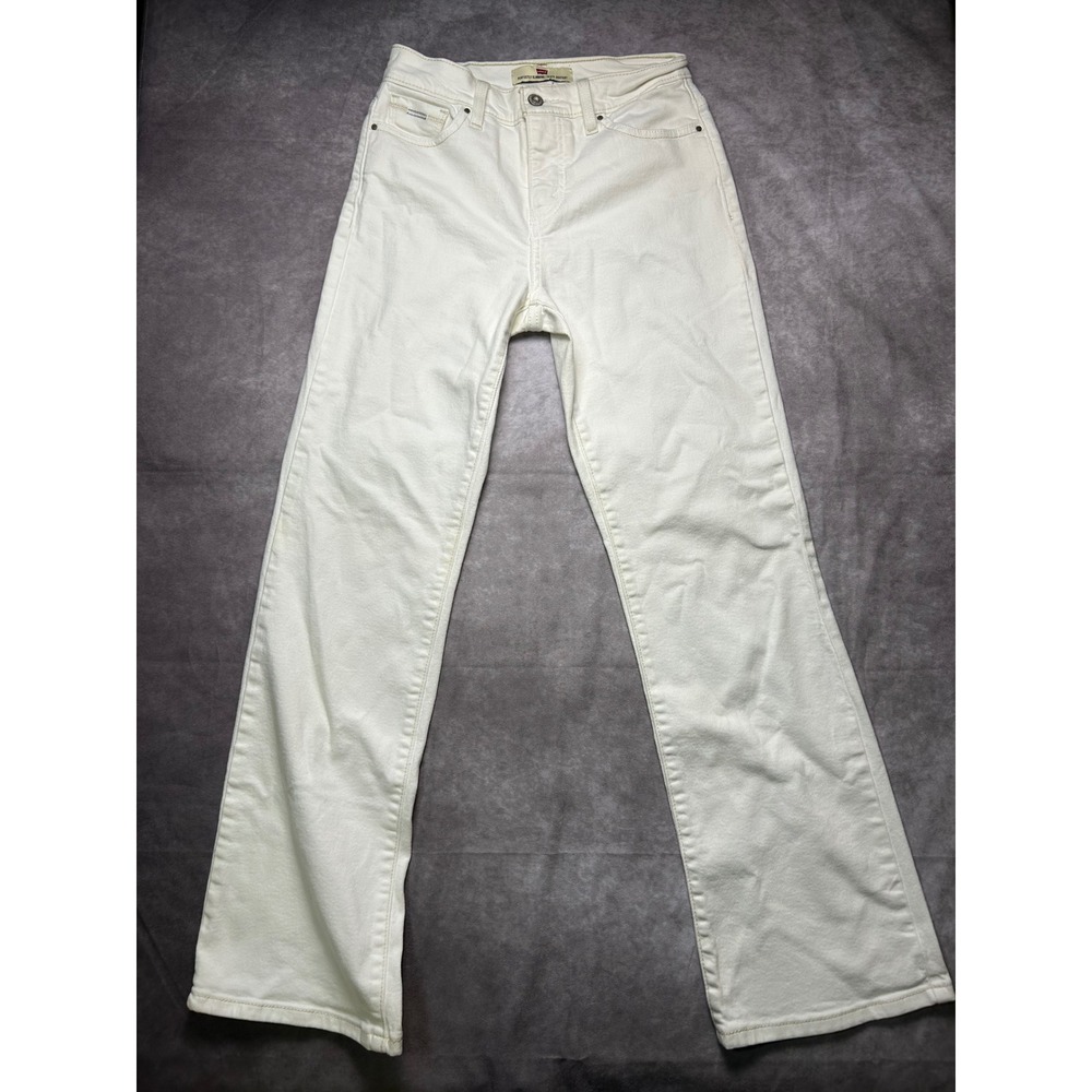 Levis Jeans Womens 6 M White 512 Perfectly Slimming Bootcut Stretch Denim 1165